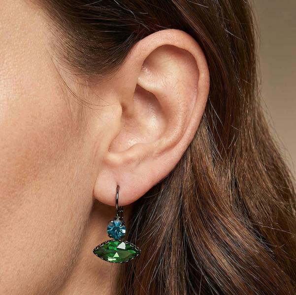 Pia Jewel of My Eye Teal Green Crystal Earrings