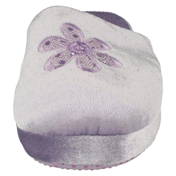 Spot On Ladies Spot On Flower Detailed Mule Slippers 20J4686