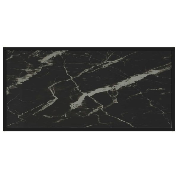 Berkfield Coffee Table Black 100x50x35 cm Tempered Glass