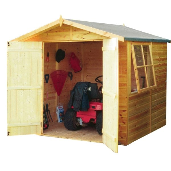 Shire Alderney 7x7 12mm interlock Clad wooden Shed