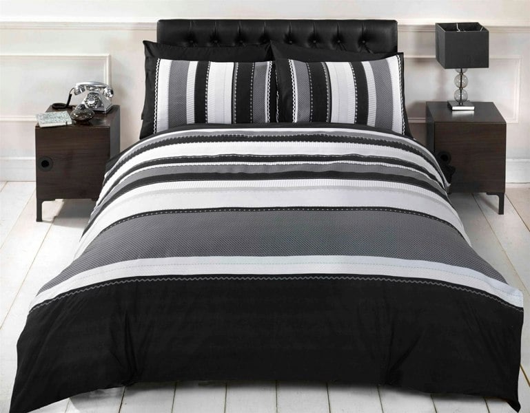 HomeSpace Direct Patterned Stripes Duvet Cover Set