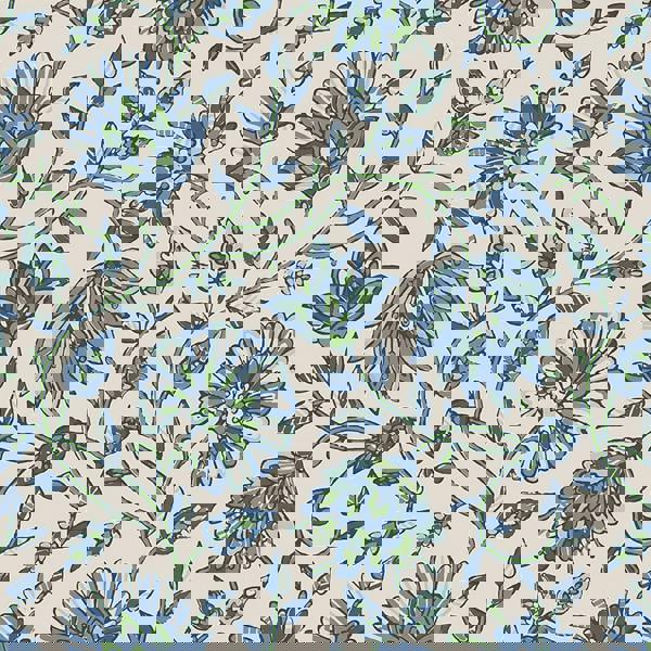 Joules Trailing Indienne Floral Wallpaper | Blue/Green
