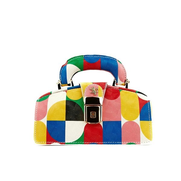 Embassy London Gazelle Mini - Groovy - Mini leather bag in colourful genuine leather and key lock