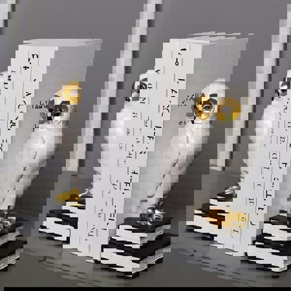 Maison des Cadeaux Wise White Owl Bookends