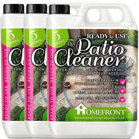 Homefront Ready to Use Patio Cleaner - Easy to Use Fluid Deeply Cleans to Remove Dirt & Grime 15L