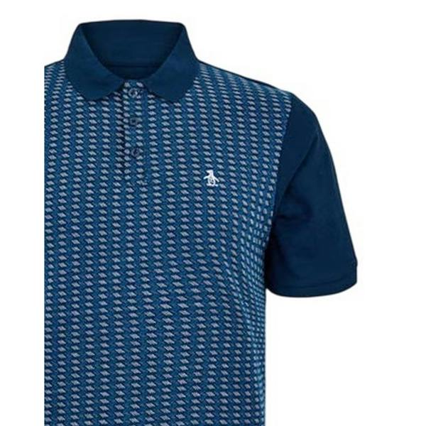 Original Penguin Mens Embroidered Regular Polo Shirt - Yale Blue - 