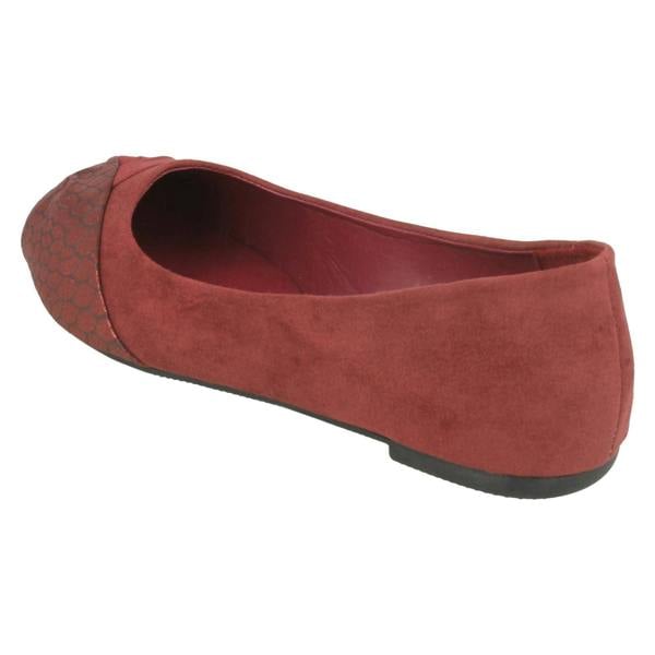 Spot On Ladies Spot On Twist Vamp Ballerinas
