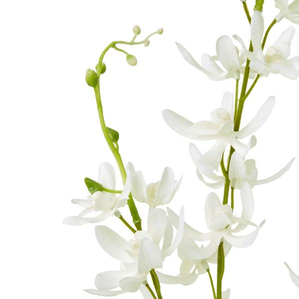 Wyld Haus Set of 3 Artificial Flowers  White Cymbidium Sprays