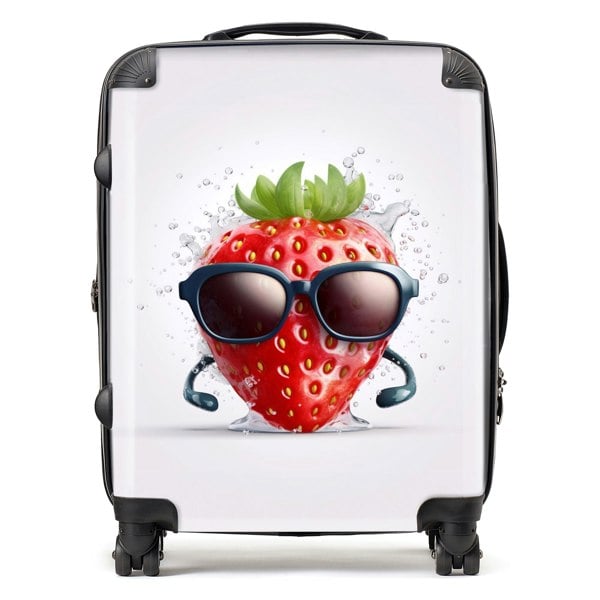 Warren Reed Strawberry In Glasses Suitcase