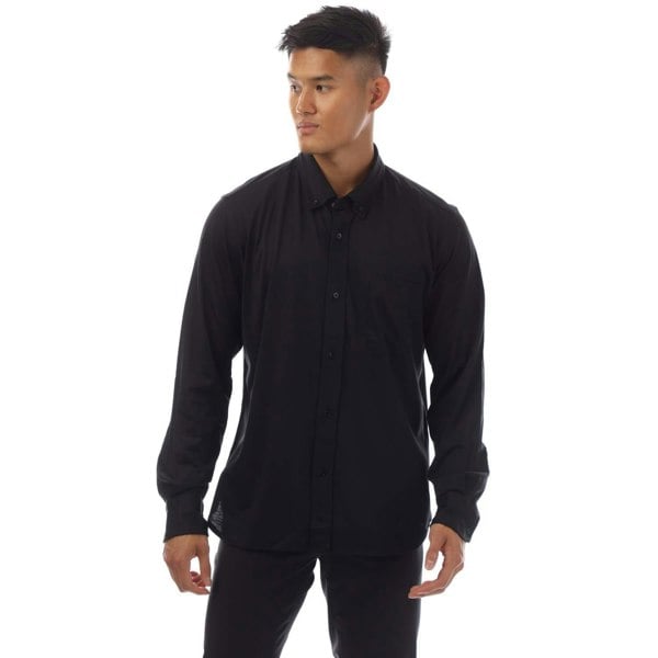 Tom Ford Mens Silk Cotton Blend Button-Down Shirt - Black