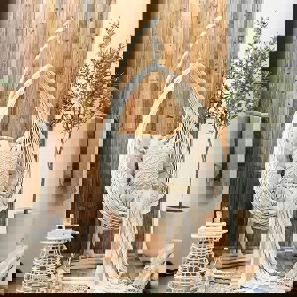 Dominic Rattan Garden Hanging Egg Chair with Stand, Indoor/ Outdoor Use-Rit Concept-Rit Concept