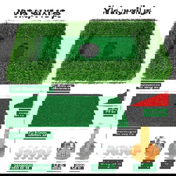 Centra Floating Golf Green Mini Mat Set Putting  Turf Pool Water Outdoor 60x30CM
