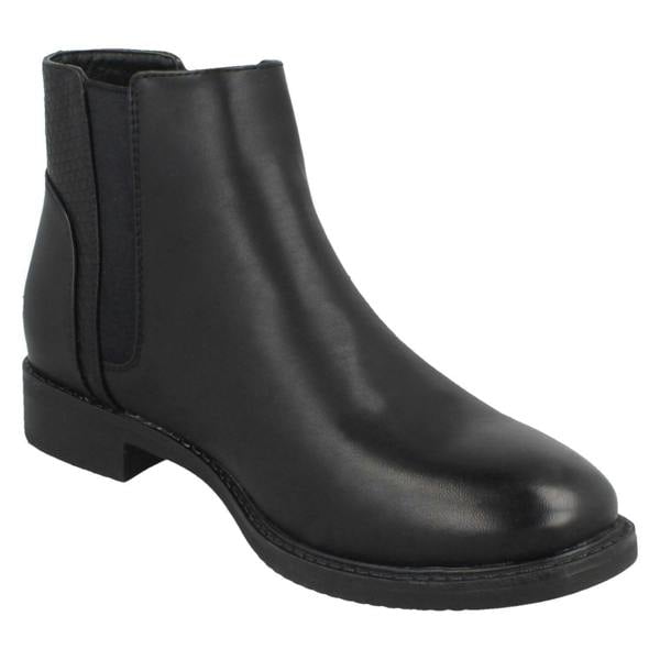 Spot On Ladies Spot On Flat Ankle Boots F51023