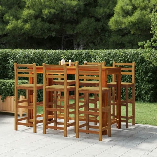 Berkfield Bar Stools 6 pcs Solid Wood Acacia