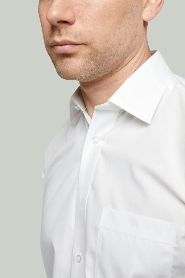 White Long Sleeve Cotton Rich Non-Iron Shirt