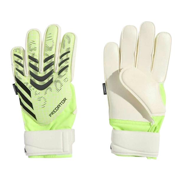 Adidas Childrens/Kids Predator Match Fingersave Football Goalkeeper Gloves - Lemon/Black - 
