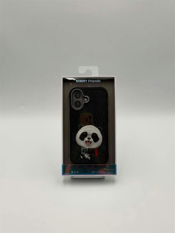 Nimmy Friends Nimmy Big Eye Cute Pet Travel Panda Case with MagSafe for iPhone 17 6.3" Black Grey - N-XDY-IP17-06-A