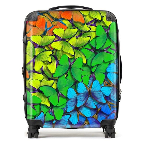 Warren Reed Multicoloured Butterfly Pattern Suitcase