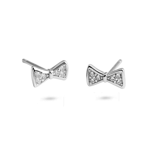 Gold Trip Bow Stud Earrings