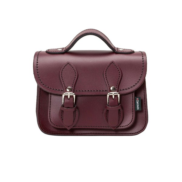 Zatchels Handmade Leather Micro Satchel - Marsala Red