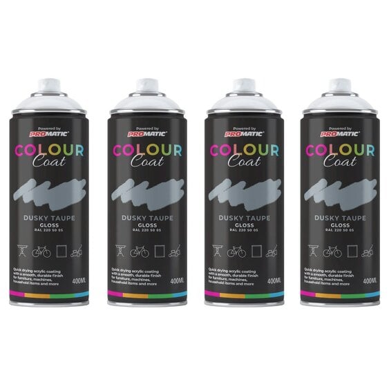 Colour Coat 4X Dusky Taupe RAL 220 50 05 Gloss Spray Paint 400ml