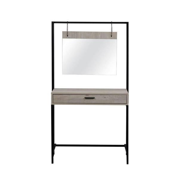 Timber Art Design Zahra Urban Bedroom Dressing Vanity Makeup Table Mirror & Drawer