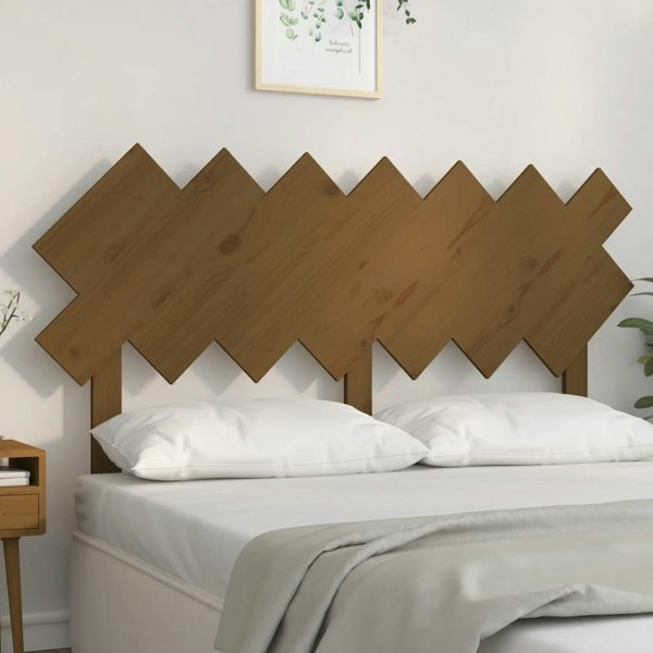 Berkfield Bed Headboard Honey Brown 151.5x3x81 cm Solid Wood Pine