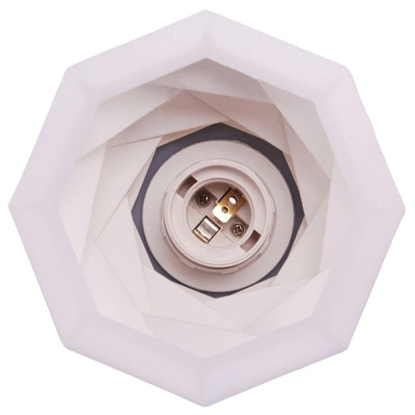 Modern Unique Matte Black Table Lamp with Foldable White Geometric Shade Image 3