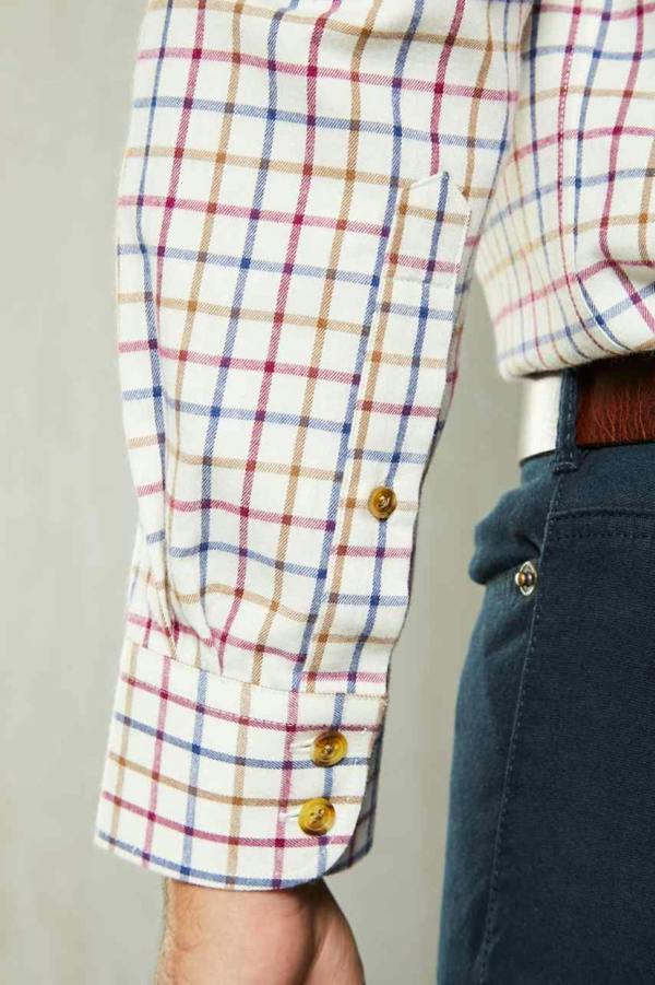 Plum Tattersall Check Long Sleeve Shirt