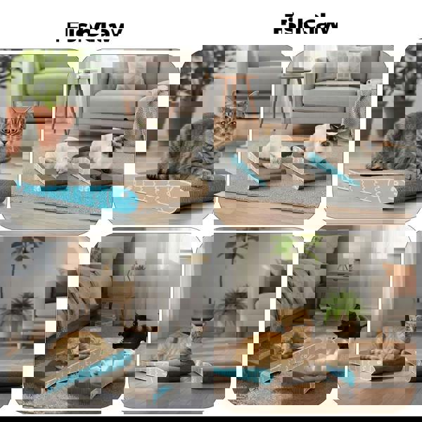 Skylos Cat Scratching Board Durable Recyclable Cardboard Scratcher Lounge Bed