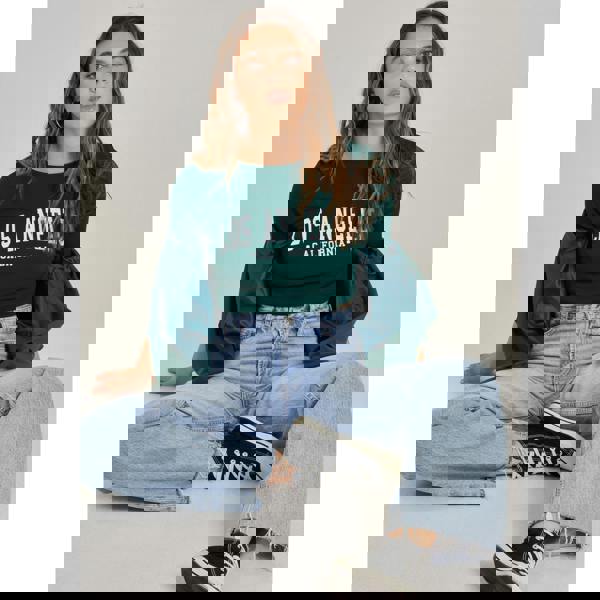 Pink Vanilla Los Angeles Varsity Print Top