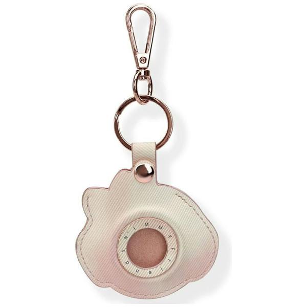 Nimmy Friends Nimmy Big Eye Cute Pet Bischon Fraise Dog Face Airtag Keychain Pink - N-XDY-YSK-02-A