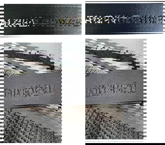 leather belt showing embossing options