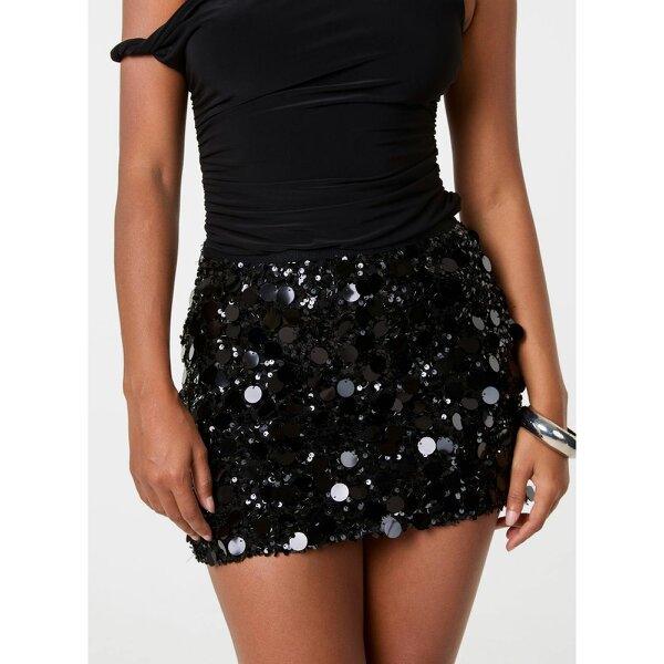 Pink Vanilla Sequin Disc Beaded Skirt
