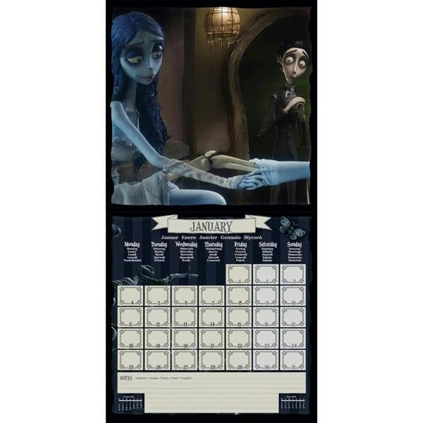Corpse Bride Calendar 2027, Wall Calendars, Month To View, Entertainment, Gift