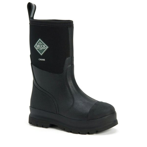 Muck Boots Chore Classic Mid Patterned Unisex Wellington Boots in Black