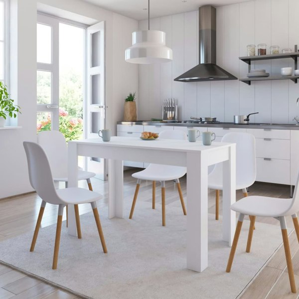 Berkfield Dining Table White 120x60x76 cm Engineered Wood