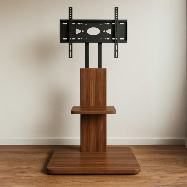 BMBO 2 Tier Adjustable TV Floor Stand With 2 Shelves