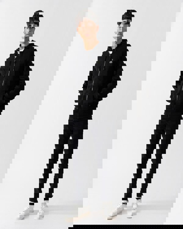 Lacoste Mens Fleece Full-Zip Hoodie - Black 031