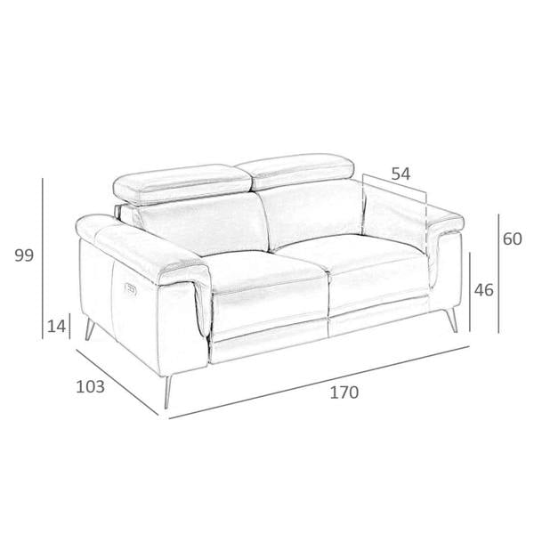 Angel Cerdá Relax sofa in chocolate brown leather 6050/6051