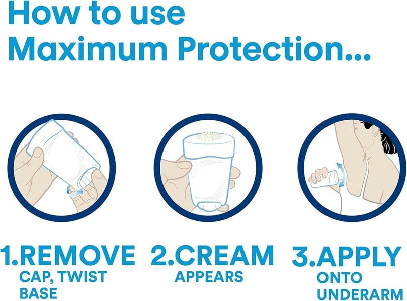 Dove Maximum Protection Go Fresh Pomegranate and Lemon Verbena Scent Anti-Perspirant Deodorant Cream 45ml