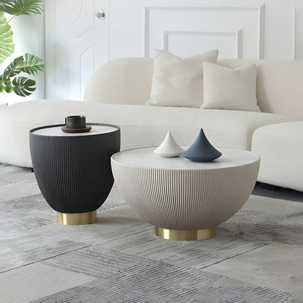 Theo Coffee Table Set, White & Black-Ritconcept-Rit Concept