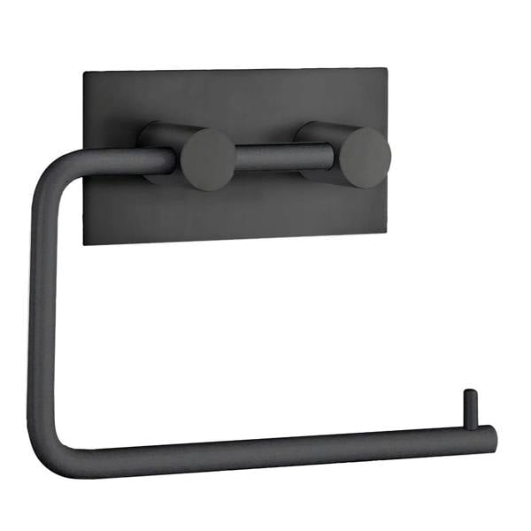 Black stainless steel toilet roll holder