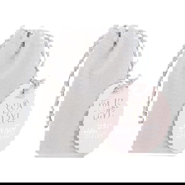 Serano You Are Loved Rose Quartz Crystal Palm Stone