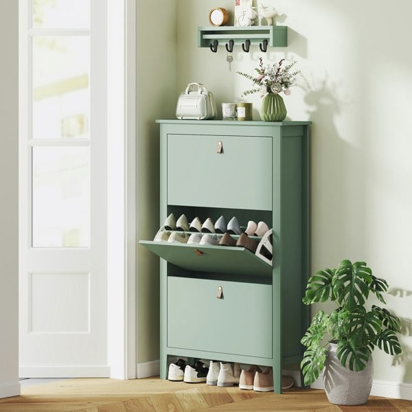 Flip-down Shoe Cabinet