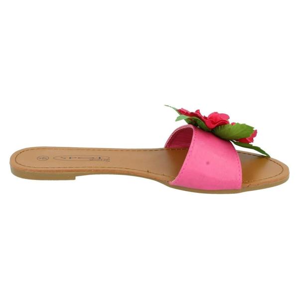 Spot On Ladies Spot On Flower Detail Sandals