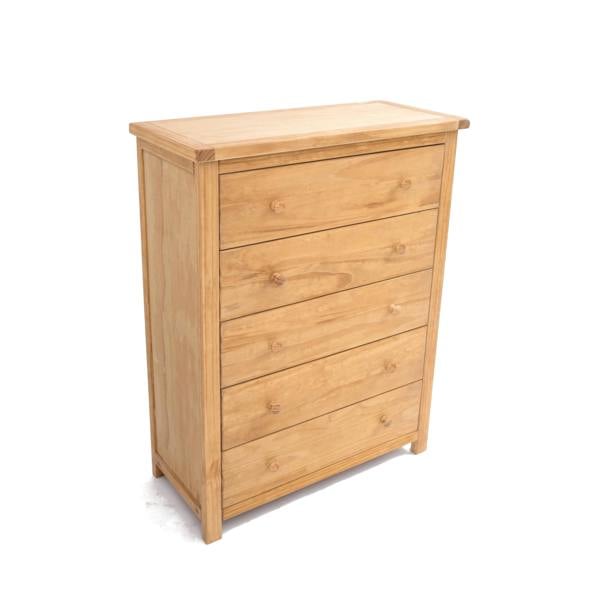 Cabinet Bits Lugo 5 Drawer Chest of Drawers Wood Knob