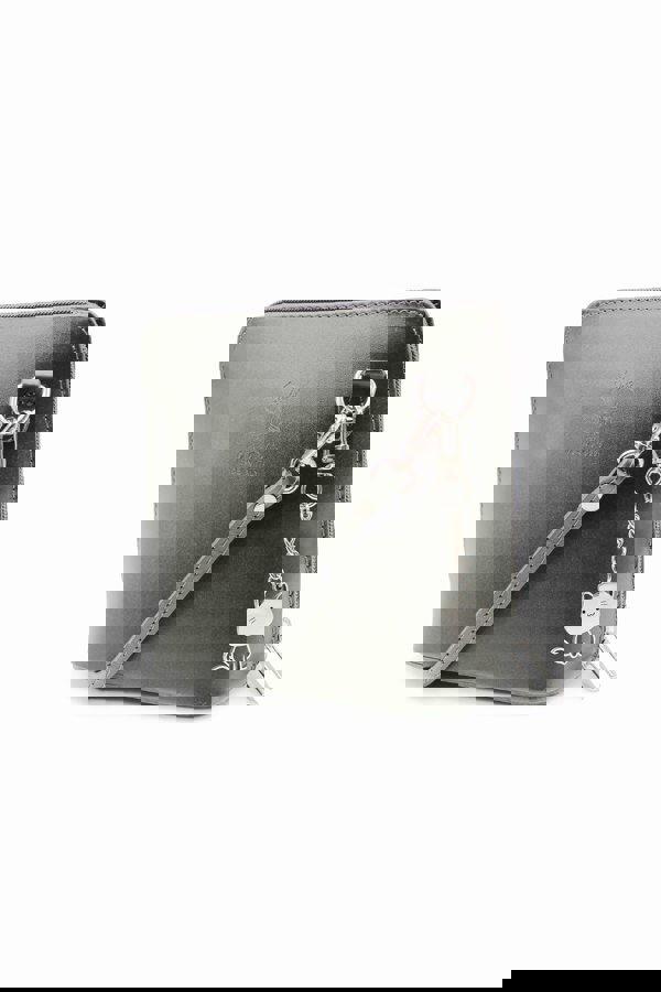 Kitise Small Italian Leather Handbag Crossbody Bag With Kitise Kitty Charm