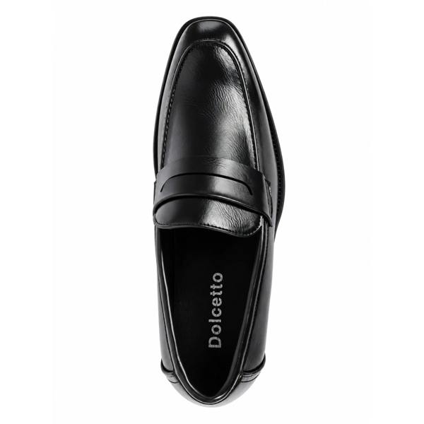 Men's Classic Vegan Leather Slip-On Saddle Strap Loafers