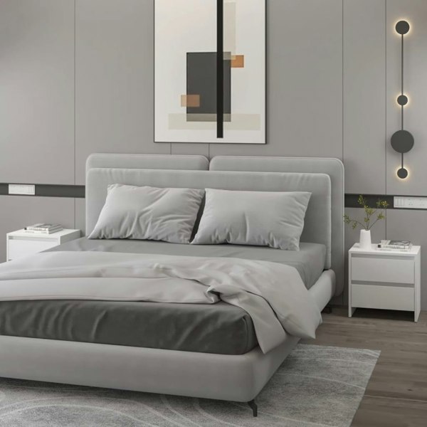 Berkfield Bedside Cabinets 2 pcs White 45x34.5x44.5 cm Engineered Wood